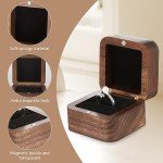6 Pcs Mini Wooden Ring Box Set for Weddings