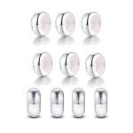10-Pack Sterling Silver Spacer Beads for Charms