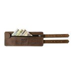 Stylish Leather Wrist Wallet Cuff with Hidden Pouch