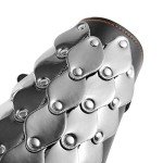 HZMAN Unisex Black Faux Leather Dragon Scale Wristbands