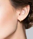 Miabella 18K Gold Plated Small Huggie Hoop Earrings