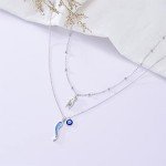 Italian Horn Necklace with Evil Eye Charms