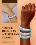Silver Chunky Cuff Bracelet for Women