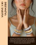 Silver Chunky Cuff Bracelet for Women