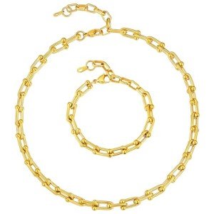 Gold Paperclip Chain Choker Necklace for Women