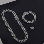 Sparkling Cuban Link Jewelry Set for Women