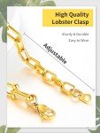 Gold Paperclip Chain Choker Necklace for Women