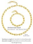 Gold Paperclip Chain Choker Necklace for Women
