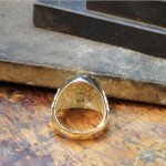 Gold Lion Head Signet Ring for Men & Women