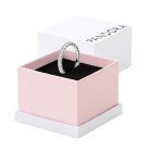 PANDORA Halo Sparkle Hearts Ring in Silver