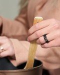 Stylish Silicone Wedding Rings - Black & Gold
