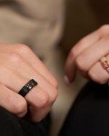 Stylish Silicone Wedding Rings - Black & Gold