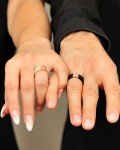 Stylish Silicone Wedding Rings - Black & Gold