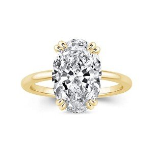 Stunning 5CT Oval Engagement Ring in Gold