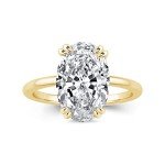 Stunning 5CT Oval Engagement Ring in Gold