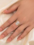 Stunning 5CT Oval Engagement Ring in Gold