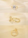 Stunning 5CT Oval Engagement Ring in Gold