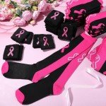 Pink Ribbon Hope Socks and Wristbands Set