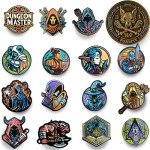 Fantasy RPG Enamel Pins Set for D&D Players