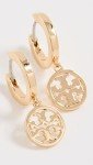 Tory Burch Gold Miller Huggie Hoop Earrings