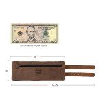 Stylish Leather Wrist Wallet Cuff with Hidden Pouch