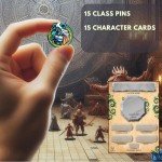 Fantasy RPG Enamel Pins Set for D&D Players