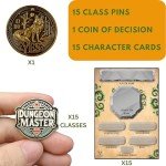 Fantasy RPG Enamel Pins Set for D&D Players