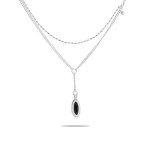 Layered 14K Gold Plated Dainty Necklace with Pendant