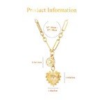 Sun Heart Choker Necklace - 18K Gold Plated