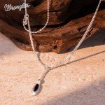 Layered 14K Gold Plated Dainty Necklace with Pendant