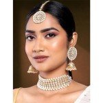Kundan Beaded Choker Necklace and Earring Set