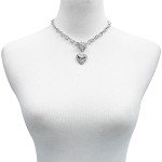 Juicy Couture Silvertone Heart Charm Necklace