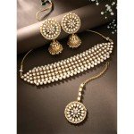 Kundan Beaded Choker Necklace and Earring Set