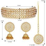 Kundan Beaded Choker Necklace and Earring Set