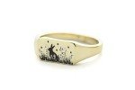 Charming Gold Bunny Signet Ring for Her