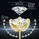 2 Carat Moissanite Stud Earrings in Sterling Silver