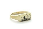 Charming Gold Bunny Signet Ring for Her