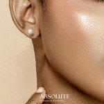 2 Carat Moissanite Stud Earrings in Sterling Silver