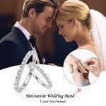 Baguette Moissanite Wedding Band - 18K White Gold