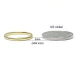 10K Yellow Gold 2MM Round Dome Wedding Band