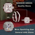 Elegant 2.78Ct Sterling Silver Bridal Ring Set