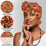 African Print Maxi Skirt Set with Accessories