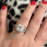 Elegant 2.78Ct Sterling Silver Bridal Ring Set