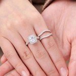 Elegant 2.78Ct Sterling Silver Bridal Ring Set