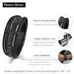 Men's Multi-Layer Leather Cross Bracelet