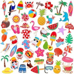 Cute Tropical Enamel Pins Set – 100 Pcs