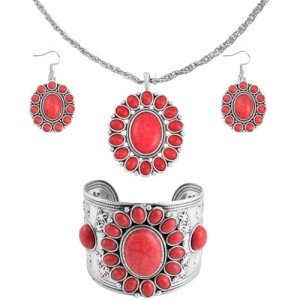 Turquoise Howlite Boho Jewelry Set for Women