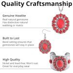 Turquoise Howlite Boho Jewelry Set for Women