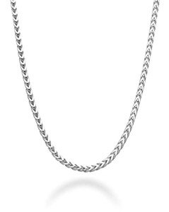 Italian 925 Sterling Silver 2mm Franco Chain Necklace