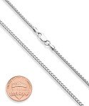 Italian 925 Sterling Silver 2mm Franco Chain Necklace